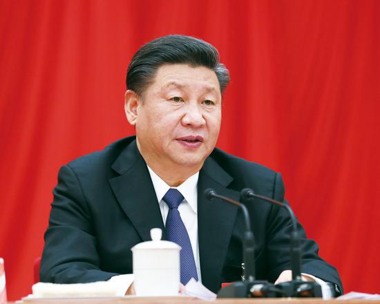 中國共產(chǎn)黨第十九屆中央委員會第三次全體會議，于2018年2月26日至28日在北京舉行。中央委員會總書記習(xí)近平作重要講話。 新華社記者 鞠鵬/攝