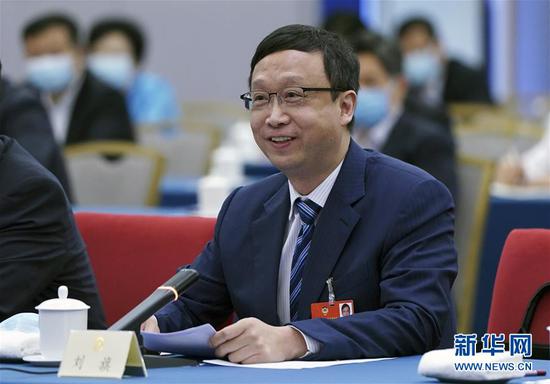  5月23日，全國政協(xié)委員劉旗在政協(xié)聯(lián)組會上發(fā)言。新華社記者 謝環(huán)馳 攝